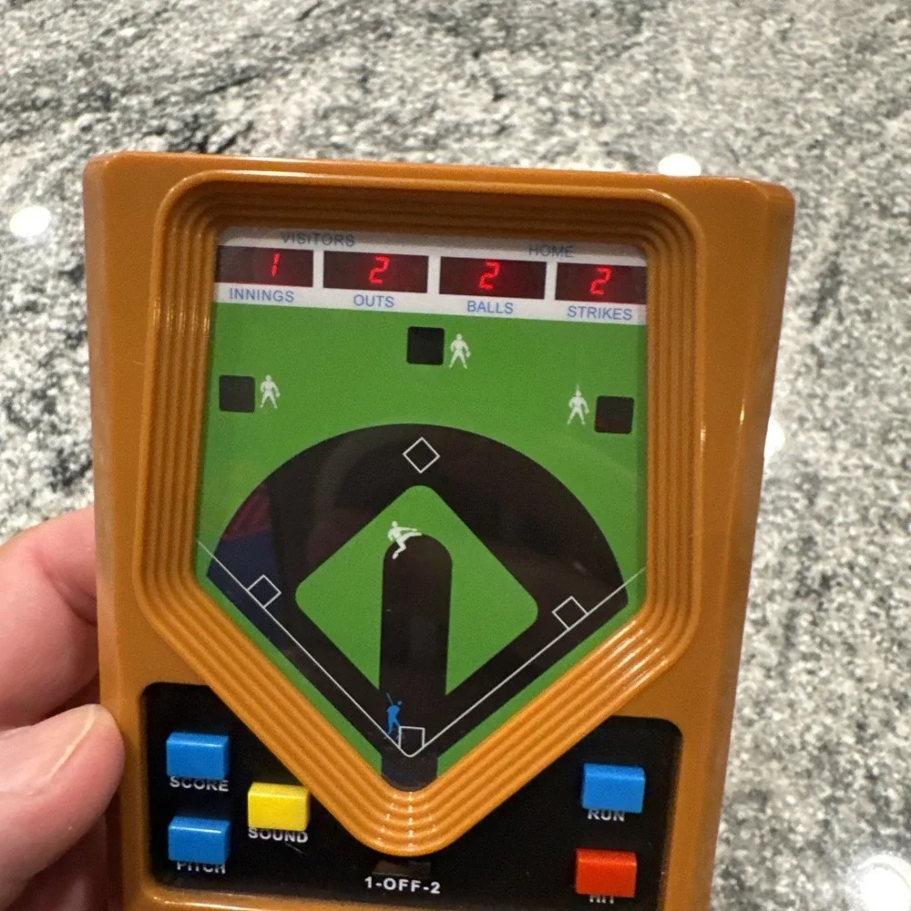 Vintage 2001 Mattel Classic Baseball Handheld Electronic Game - Tested Working